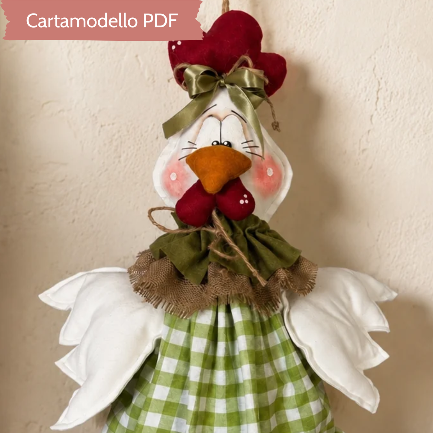 Cartamodello Gallina Kokodè da appendere