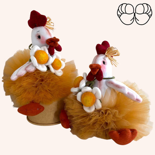 Cartamodello Gallinella pon pon