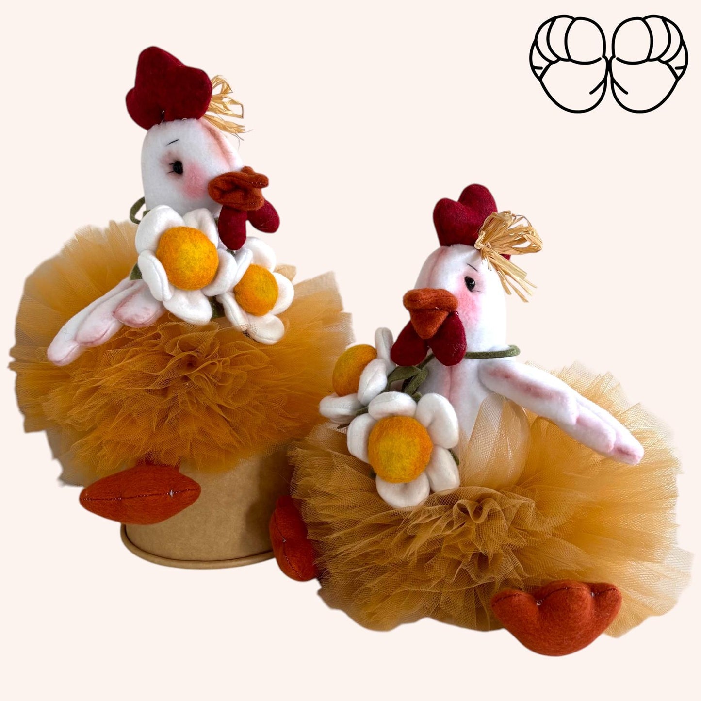 Cartamodello Gallinella pon pon