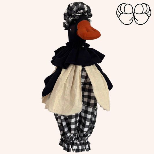 Cartamodello Papera Black Portasacchetti Grande