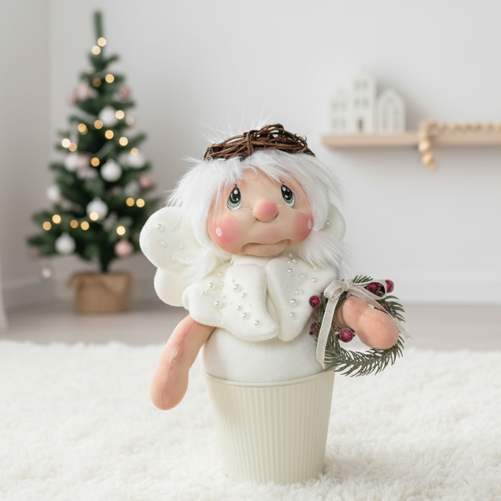 Cartamodello Angelo in vaso