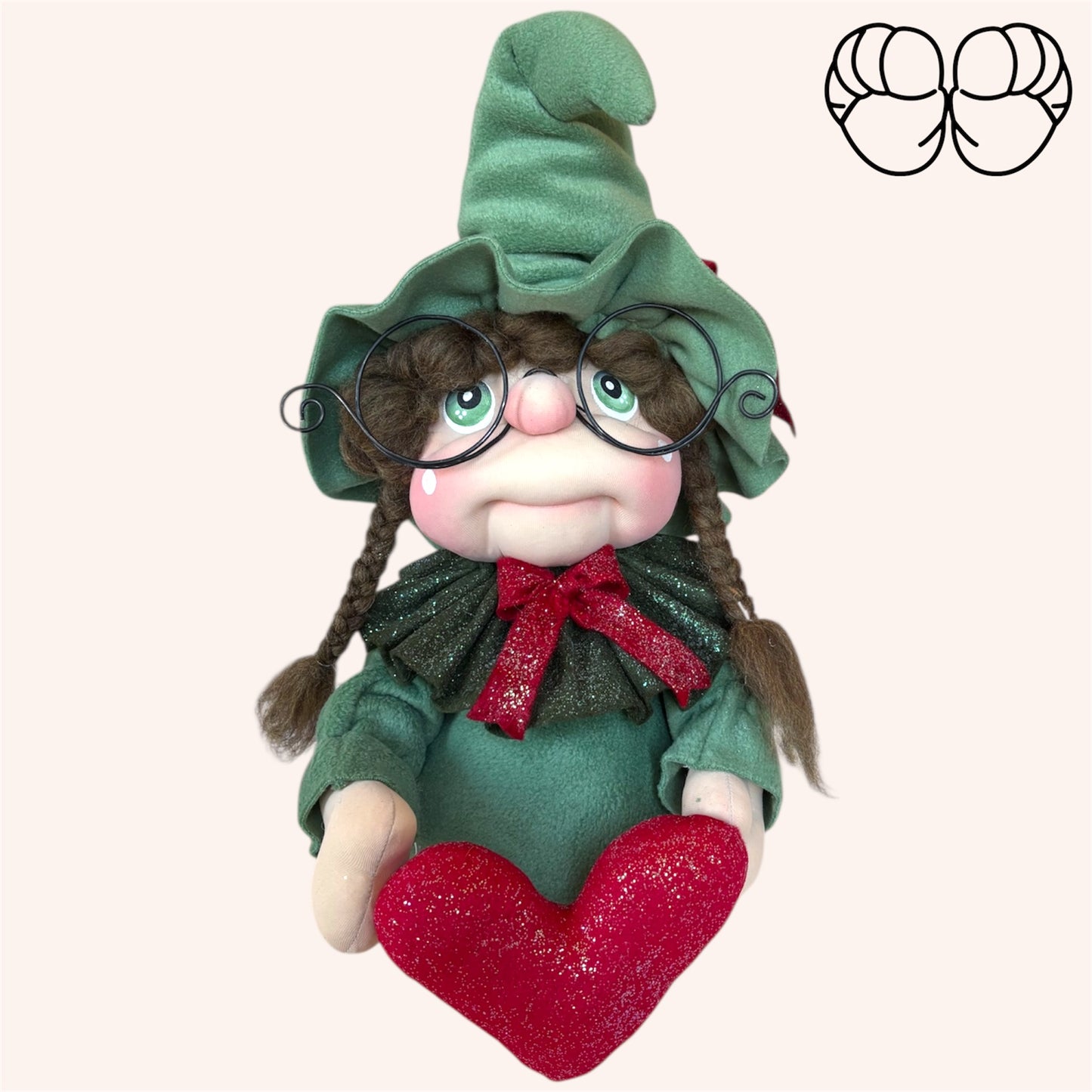 Cartamodello Befana Cuoricina