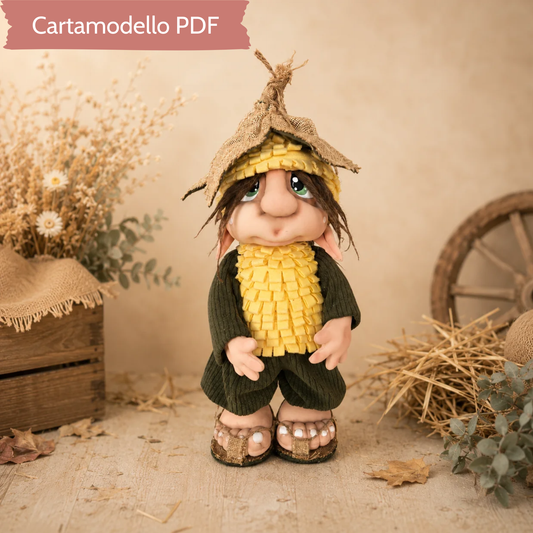 Cartamodello Gnomo Pannocchia