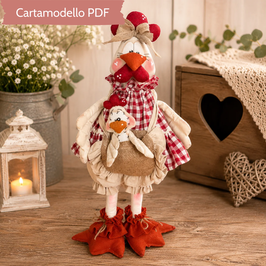 Cartamodello Gallina Kokodè in Piedi