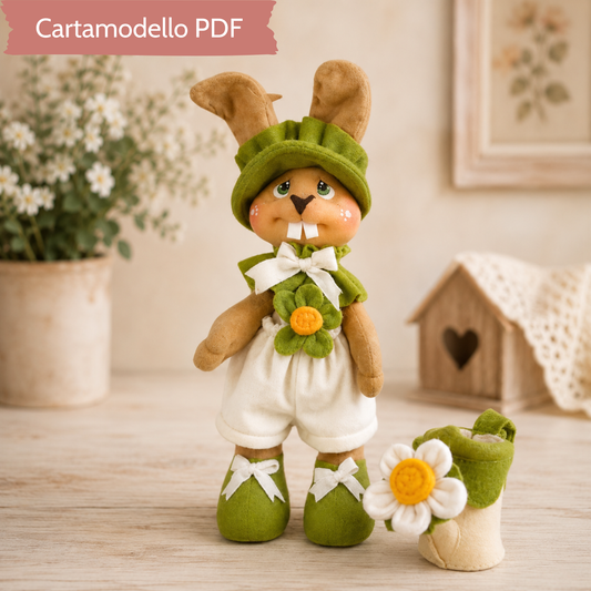 Cartamodello Coniglio Fioraio
