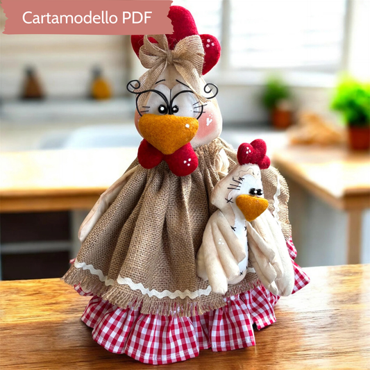Cartamodello Gallina Kokodè Coprivivande