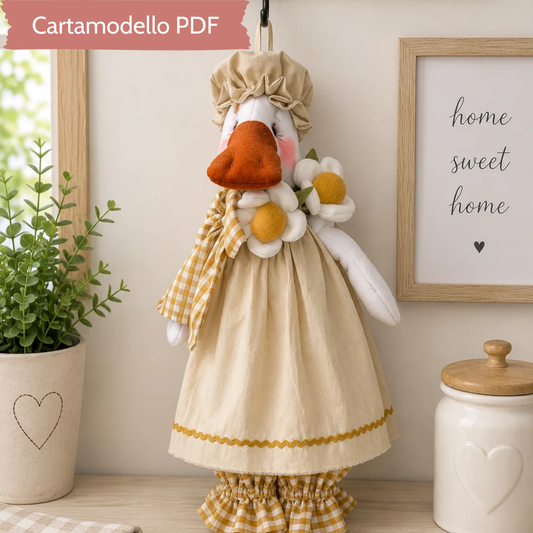 Cartamodello Papera Portasacchetti