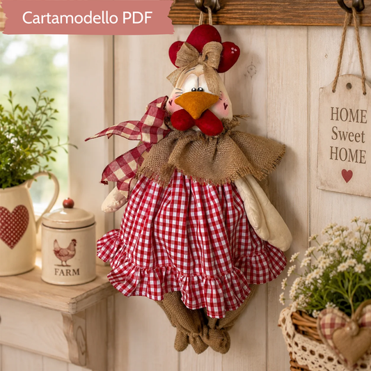 Cartamodello Gallina Kokodè Portasacchetti