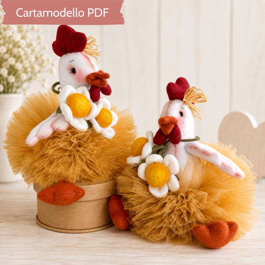 Cartamodello Gallinella pon pon