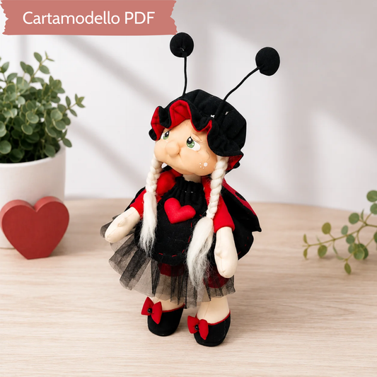 Cartamodello Coccinella in Piedi