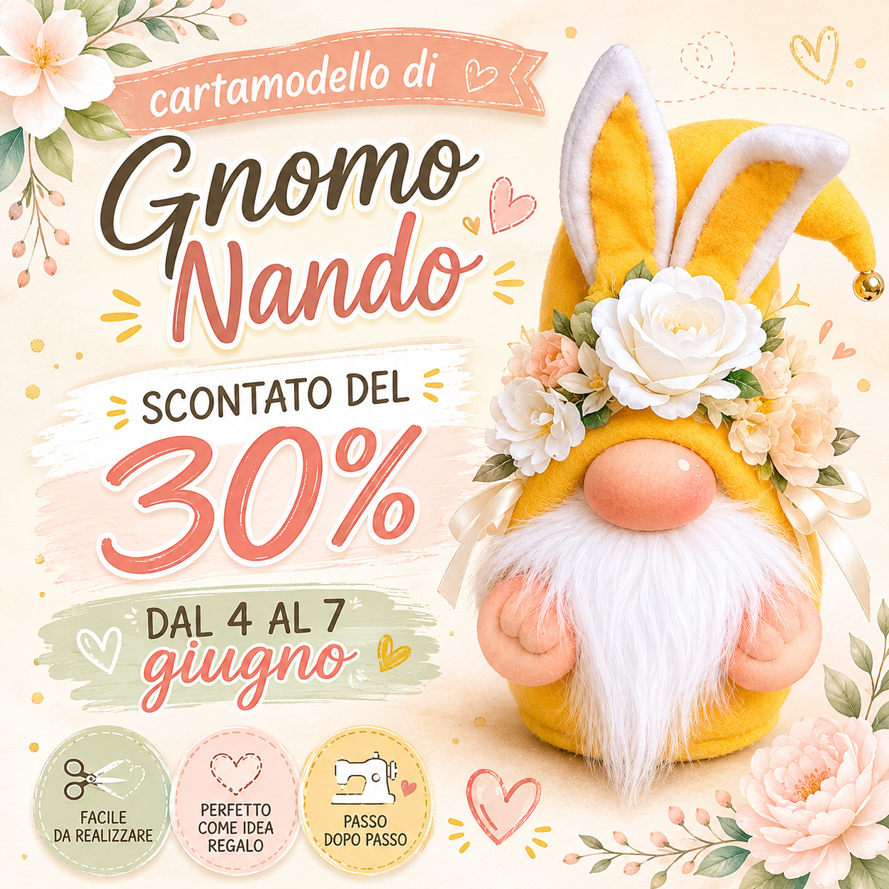 Cartamodello Gnomo Nando