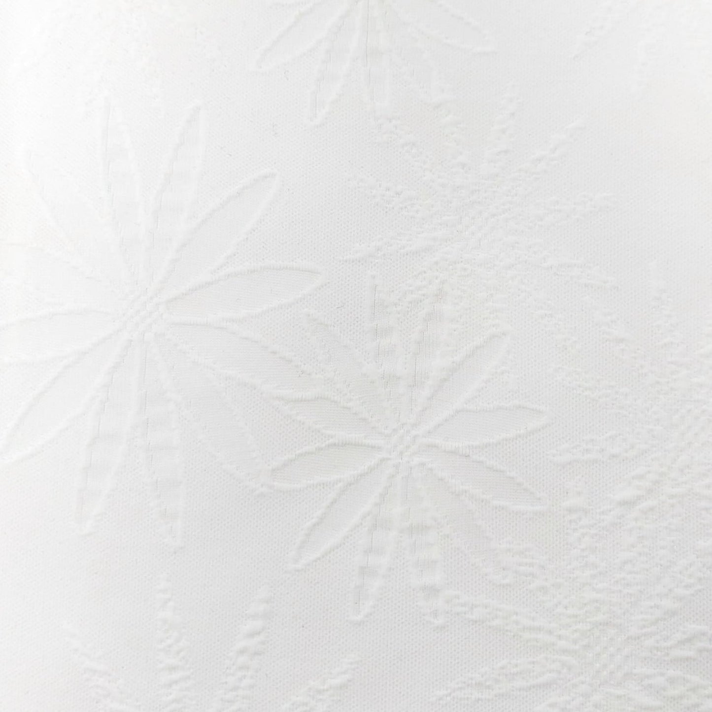 Maglina poliestere / Bianco con disegno Fiori in rilievo